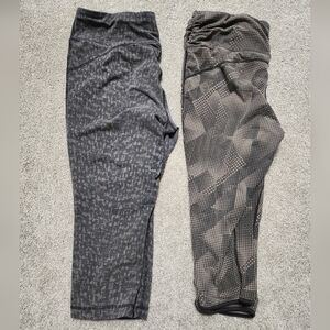 Xersion Charcoal and Black Patterned Joggers